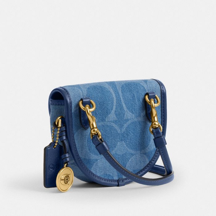 經典 SIGNATURE 丹寧布 COACH CLOT 迷你包