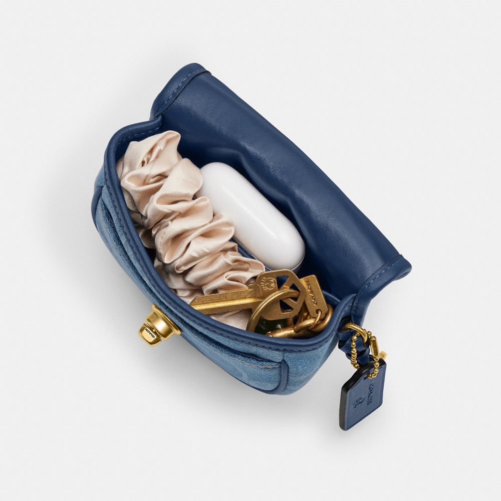 經典 SIGNATURE 丹寧布 COACH CLOT 迷你包