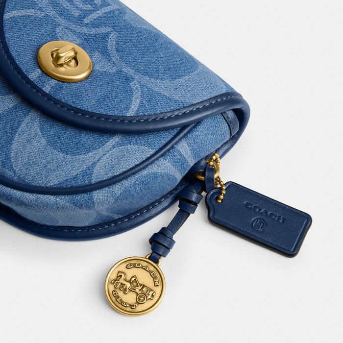 經典 SIGNATURE 丹寧布 COACH CLOT 迷你包