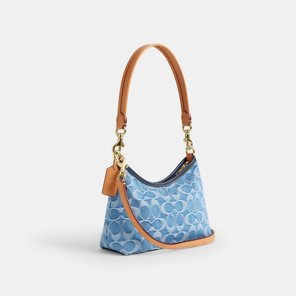 LAUREL SMALL SHOULDER BAG IN SIGNATURE DENIM
