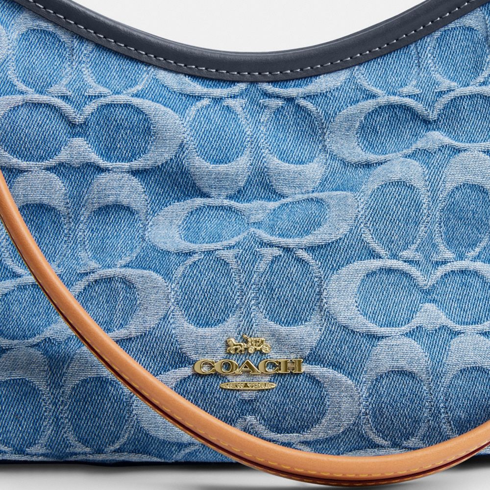 LAUREL SMALL SHOULDER BAG IN SIGNATURE DENIM