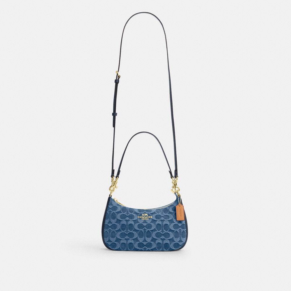 TERI SHOULDER BAG IN SIGNATURE DENIM