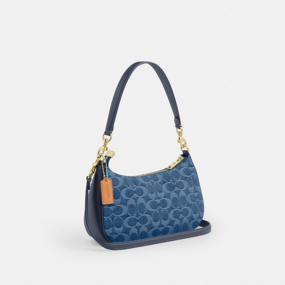 TERI SHOULDER BAG IN SIGNATURE DENIM