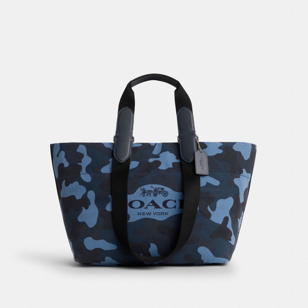 Small Tour Tote Bag With Camo Print - CDQ74 - Silver/Blue Multi