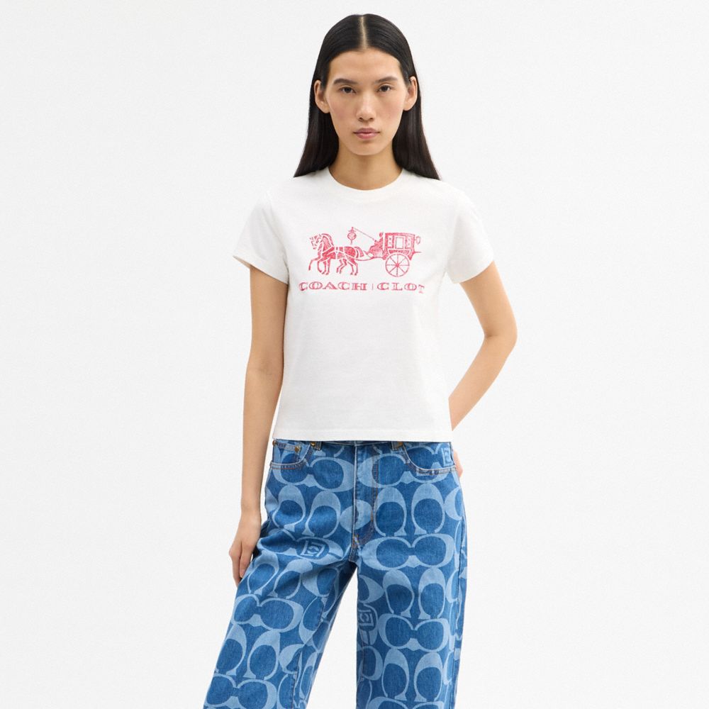 COACH CLOT 馬車圖案 90 年代版型 T 恤