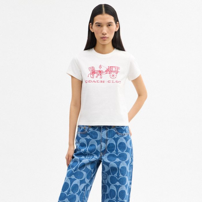 COACH CLOT 馬車圖案 90 年代版型 T 恤