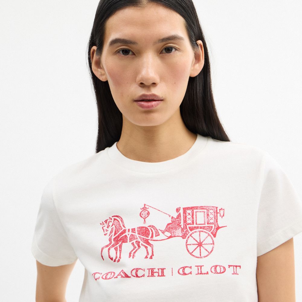 COACH CLOT 馬車圖案 90 年代版型 T 恤