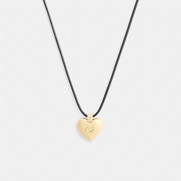 經典 SIGNATURE 愛心吊墜繩帶項鍊
