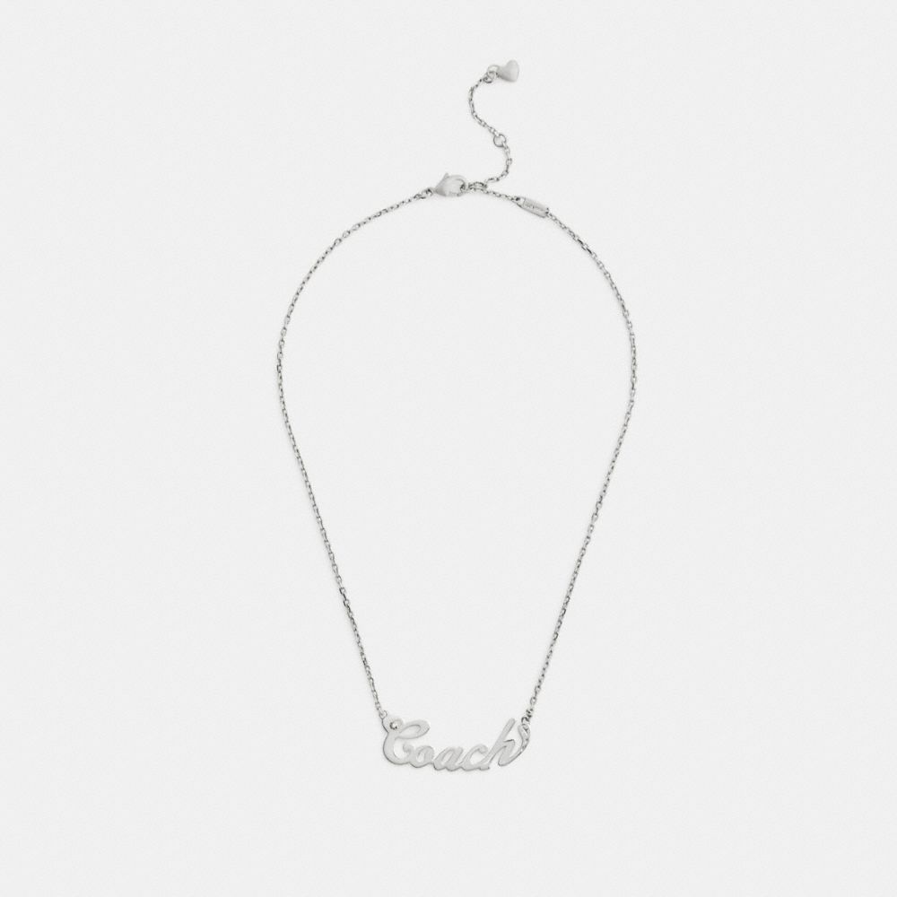 COACH 文字銘牌項鍊