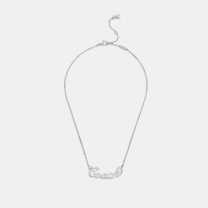 COACH 文字銘牌項鍊