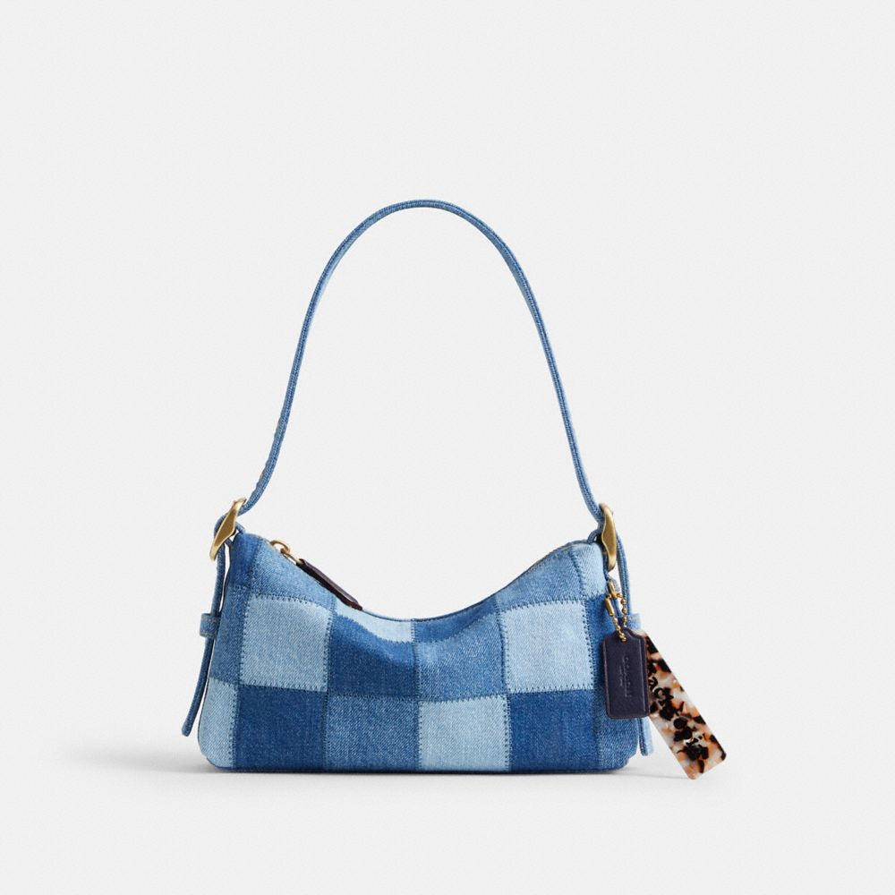 COACH CDT10 Alter/ego Small Slouchy Shoulder Bag In Upcrafted Cotton DENIM
