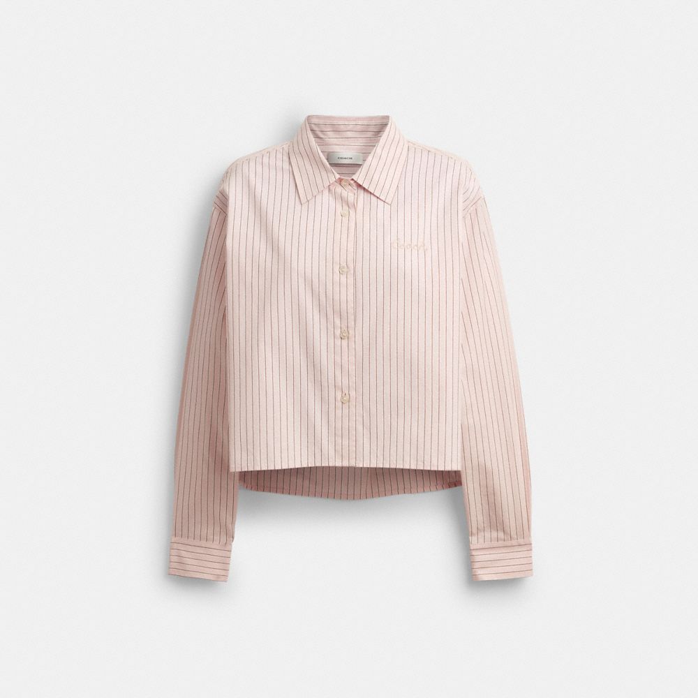 COACH CDT49 Cotton Button Down Pink/Multi