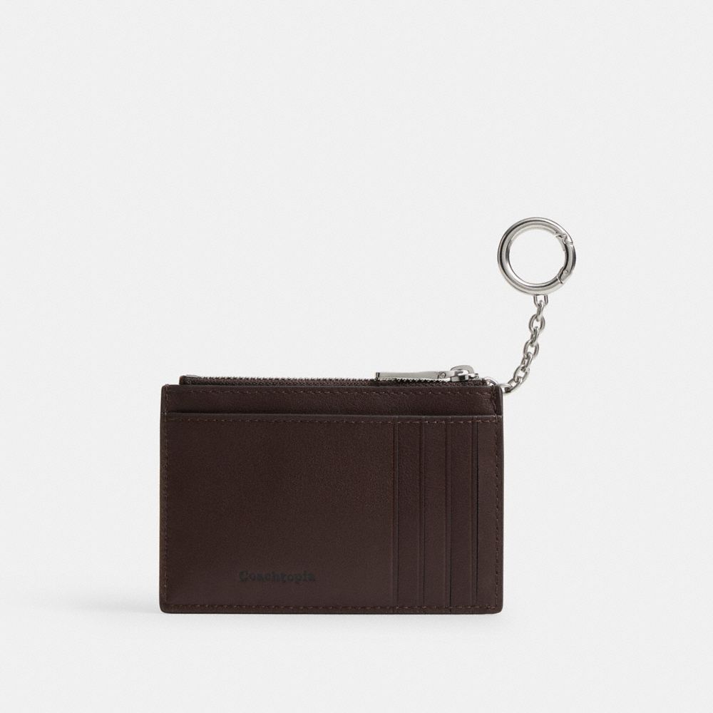 Zip Card Case With Key Ring
