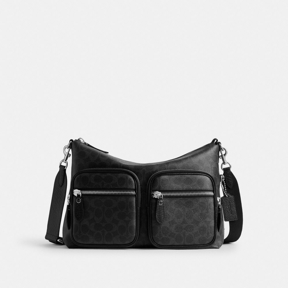 COACH&reg;,Domino File Bag In Signature Canvas,,Front View