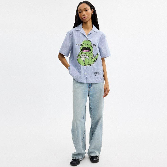 COACH | BRAIN DEAD DARBY DINO SHORT SLEEVE BUTTON UP SHIRT
