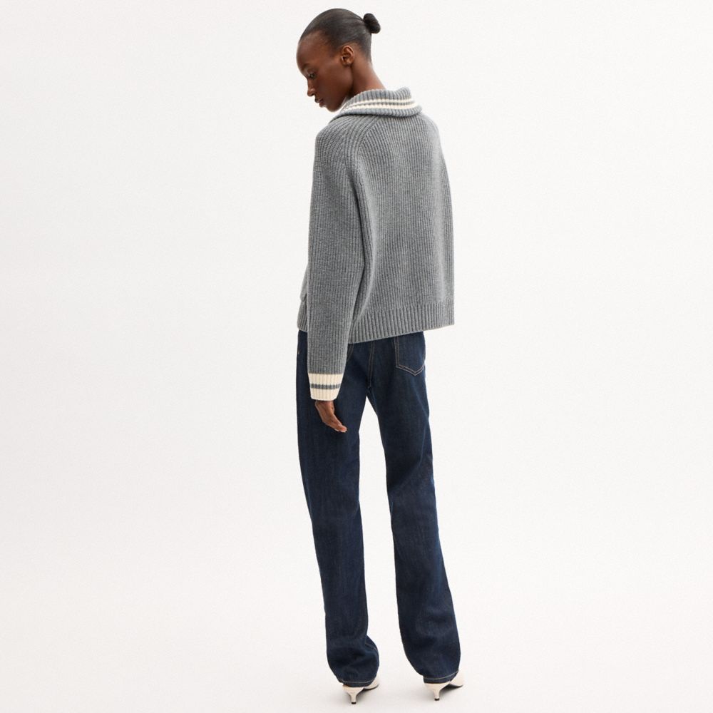 HERITAGE C QUARTER ZIP KNIT POLO