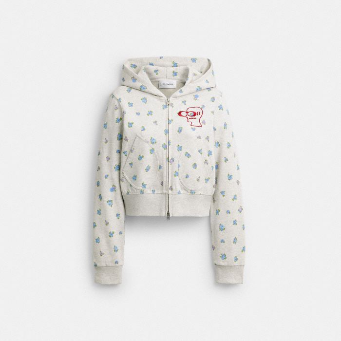 COACH | BRAIN DEAD SHRUNKEN FLORAL PRINT HOODIE