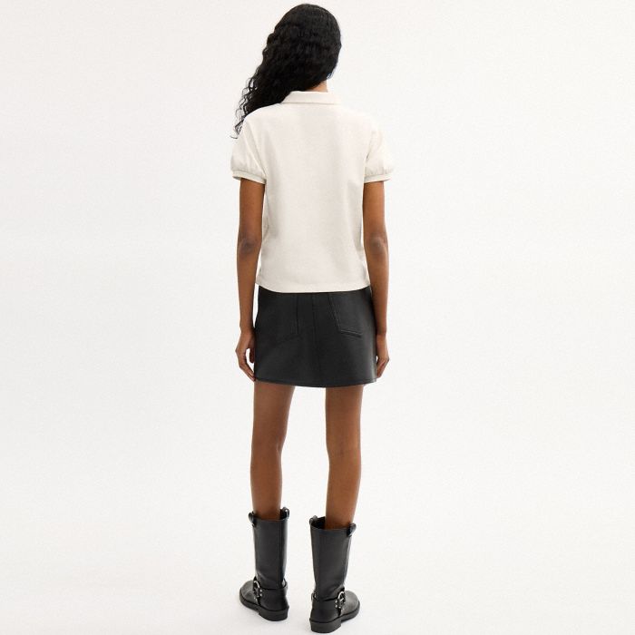 COACH SCRIPT SHRUNKEN POLO IN ORGANIC COTTON