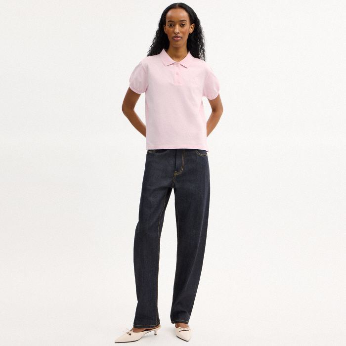 COACH SCRIPT SHRUNKEN POLO IN ORGANIC COTTON