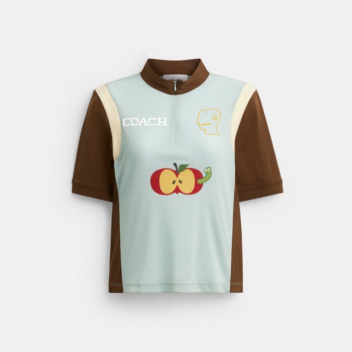 COACH | BRAIN DEAD MESH QUARTER ZIP TOP