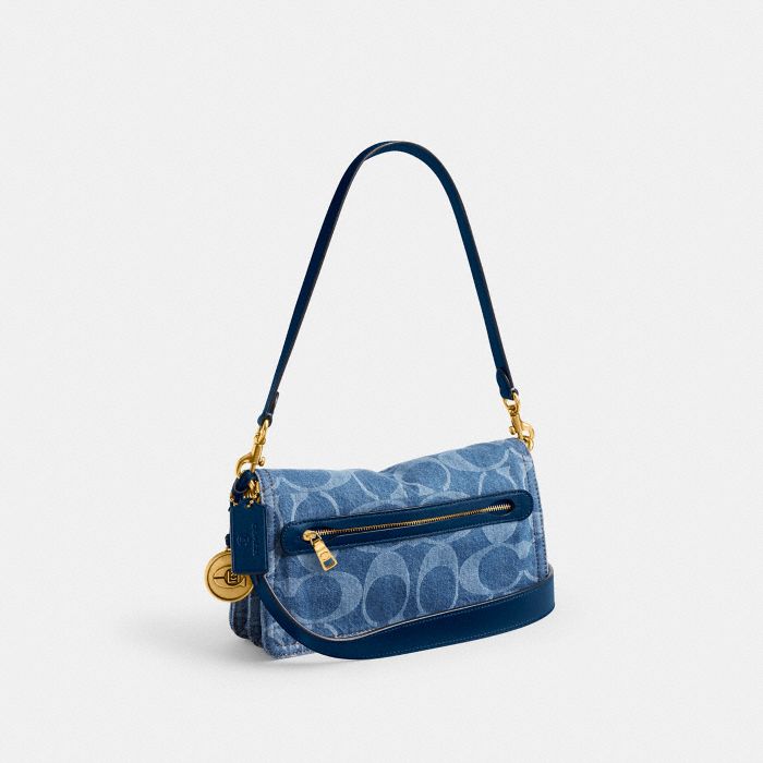 TABBY 經典 SIGNATURE 大號 丹寧布 COACH CLOT 26 單肩手袋