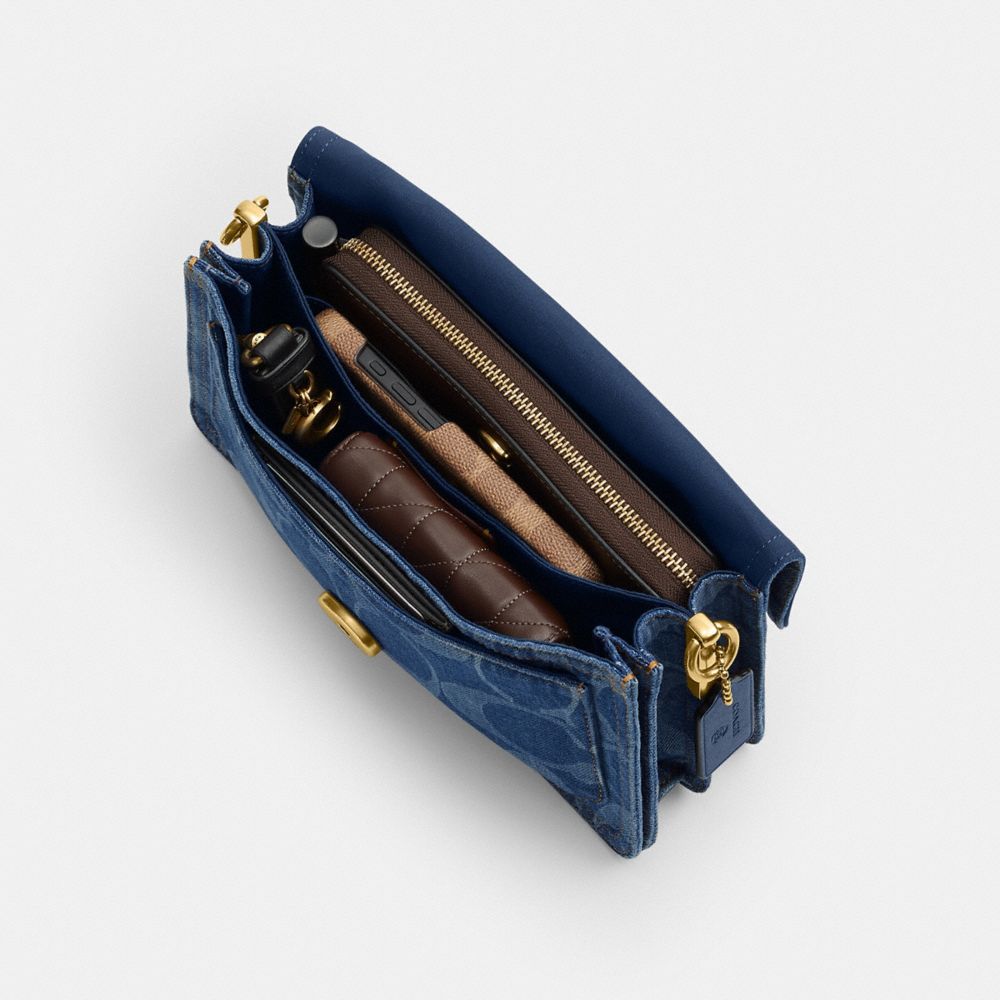 TABBY 經典 SIGNATURE 大號 丹寧布 COACH CLOT 26 單肩手袋