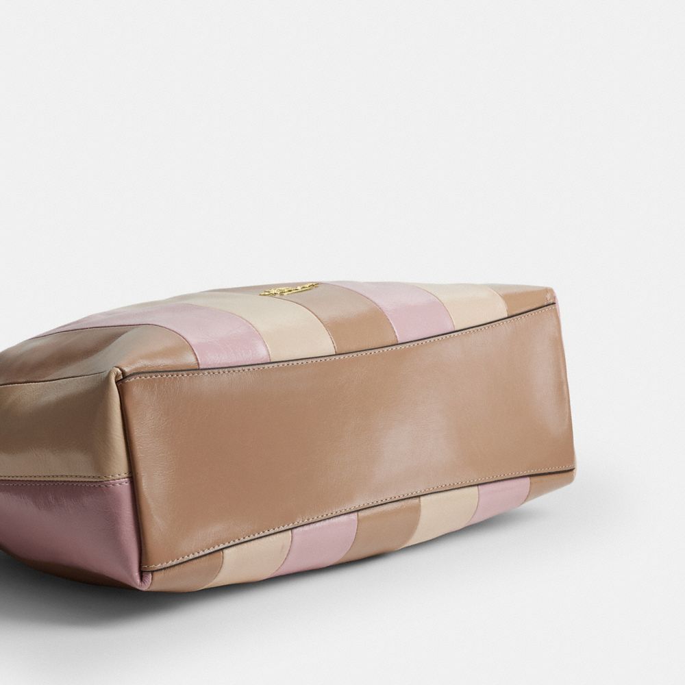 EVELYN SHOULDER BAG WITH STRIPED PATCHWORK
