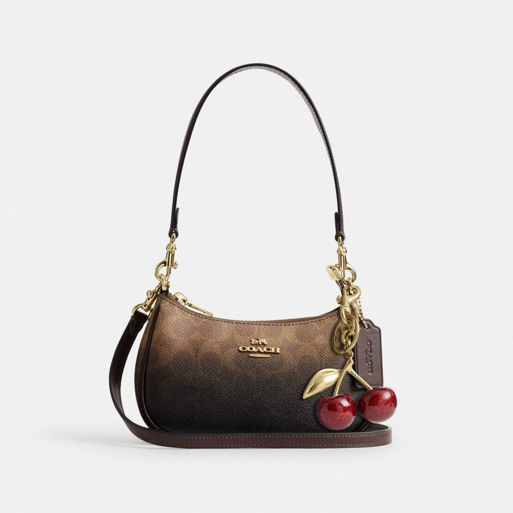 TERI MINI CROSSBODY BAG IN OMBRE SIGNATURE CANVAS