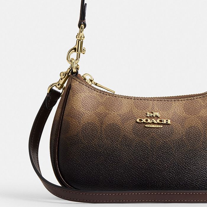 TERI MINI CROSSBODY BAG IN OMBRE SIGNATURE CANVAS
