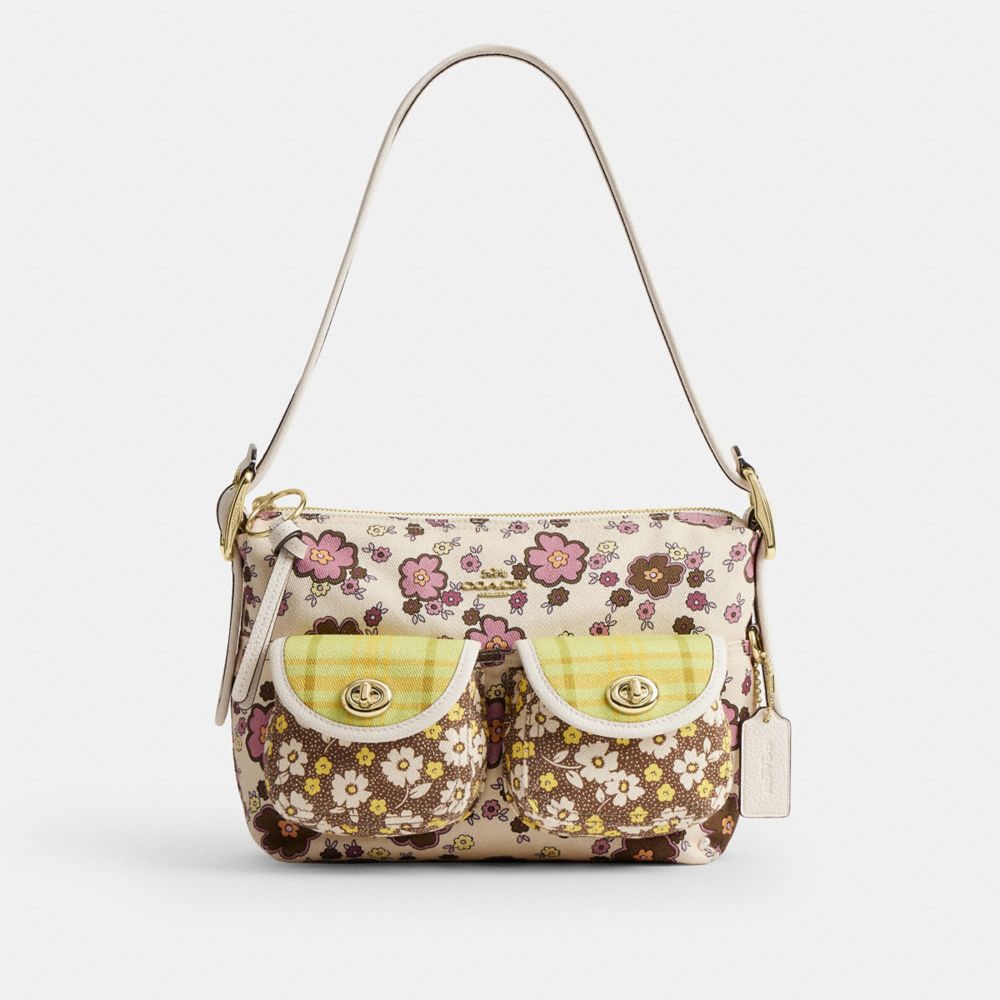 Cargo Shoulder Bag With Floral Print - CDW55 - Im/Chalk/Daisy