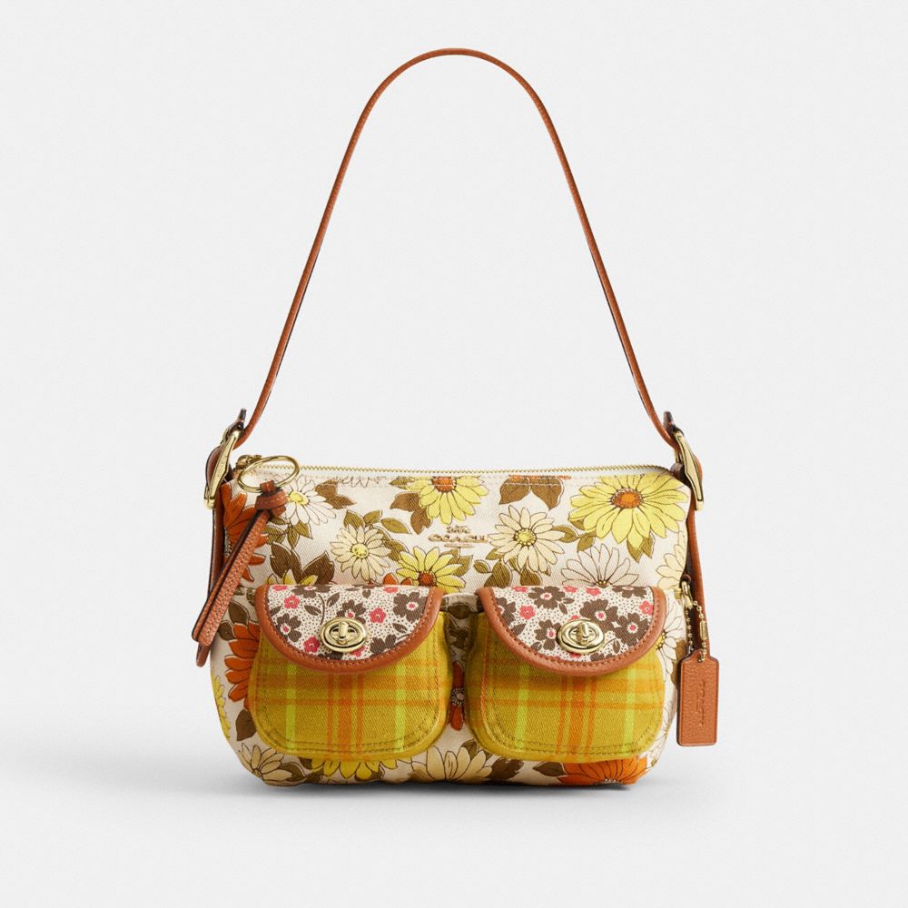 Cargo Shoulder Bag With Floral Print - CDW56 - Im/Vanilla Sunflower