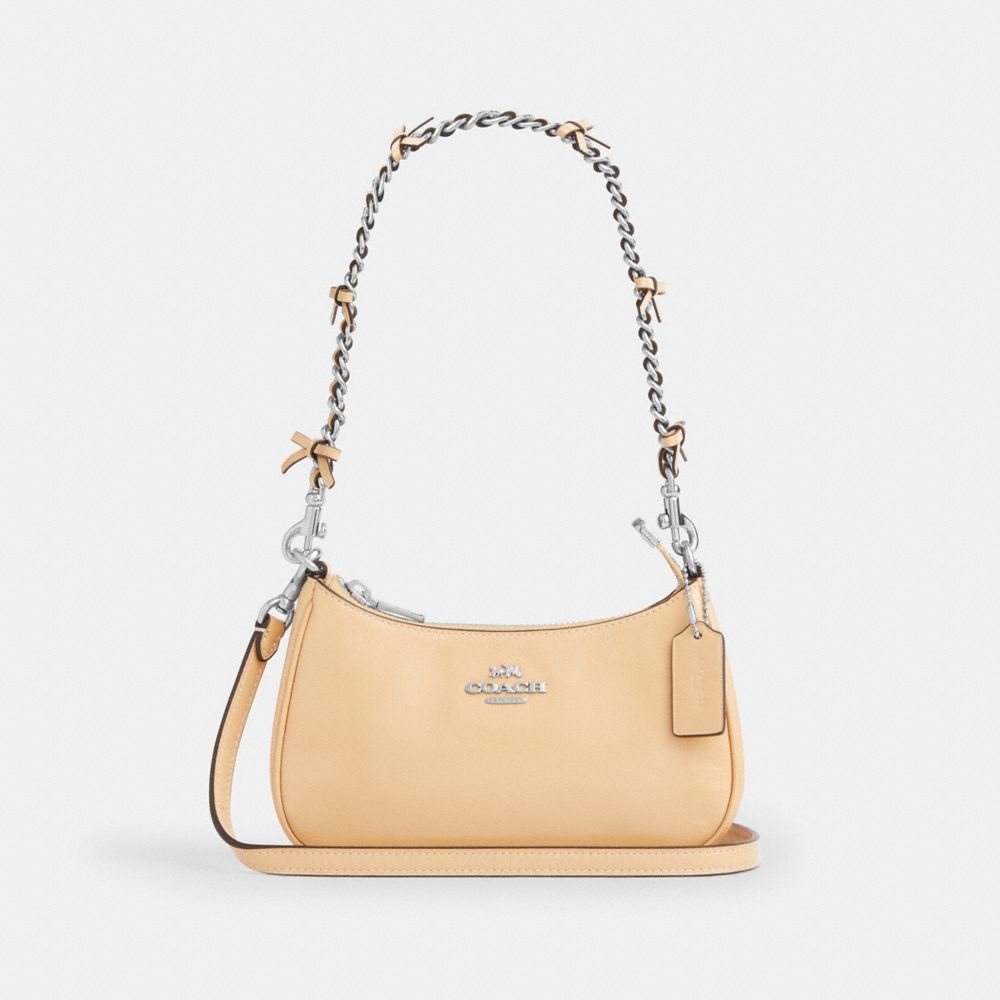 Teri Mini Crossbody Bag With Bows - CDW68 - Silver/Light Sand