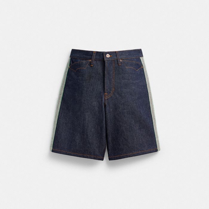 COACH | BRAIN DEAD DENIM SKATER SHORTS IN RECYCLED COTTON
