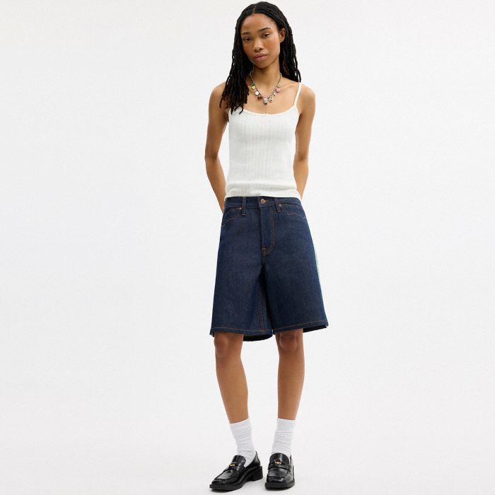 COACH | BRAIN DEAD DENIM SKATER SHORTS IN RECYCLED COTTON