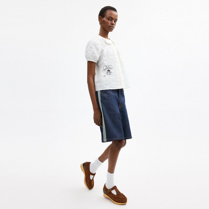 COACH | BRAIN DEAD EMBROIDERED BUTTON UP BLOUSE