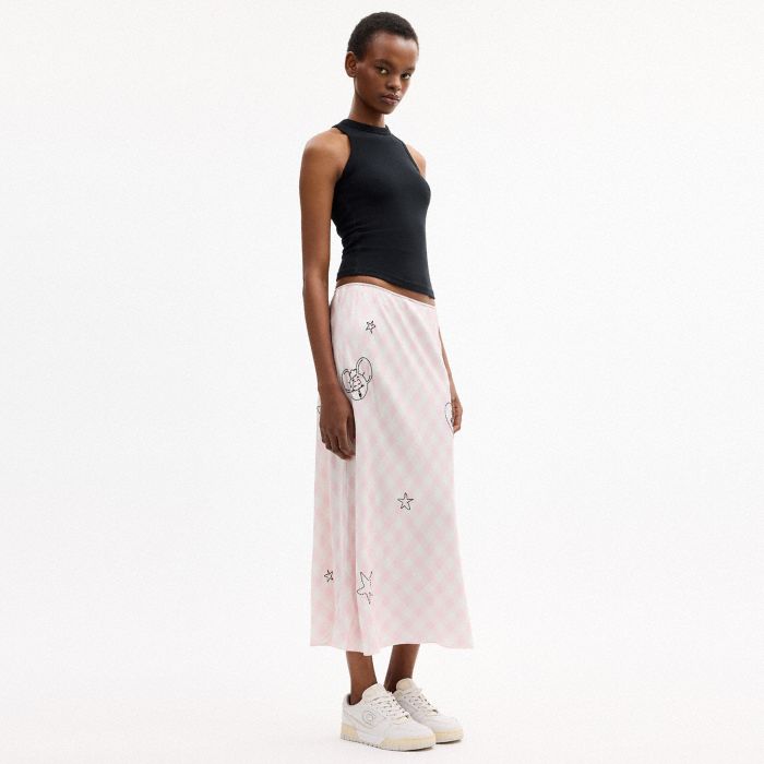 COACH | BRAIN DEAD EMBROIDERED SLIP SKIRT
