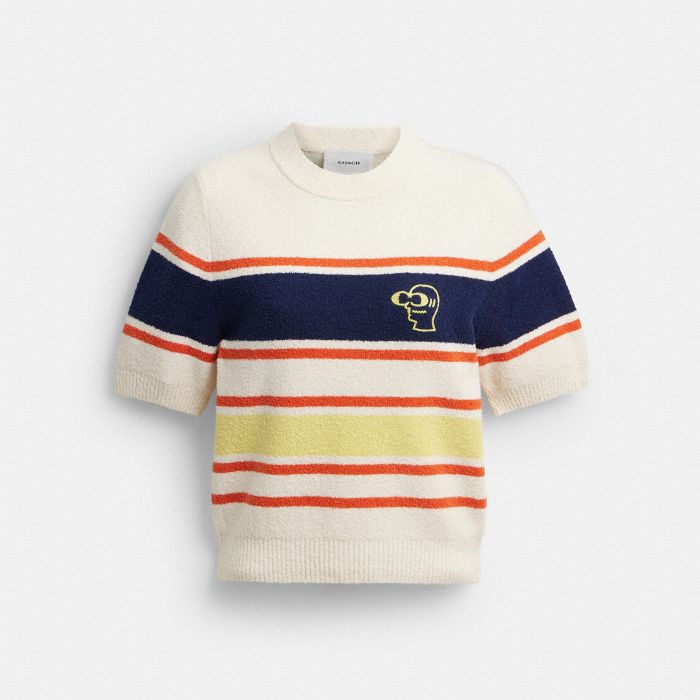 COACH | BRAIN DEAD STRIPED KNIT TOP