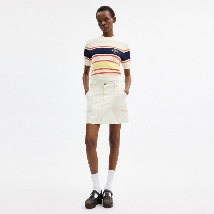 COACH | BRAIN DEAD STRIPED KNIT TOP