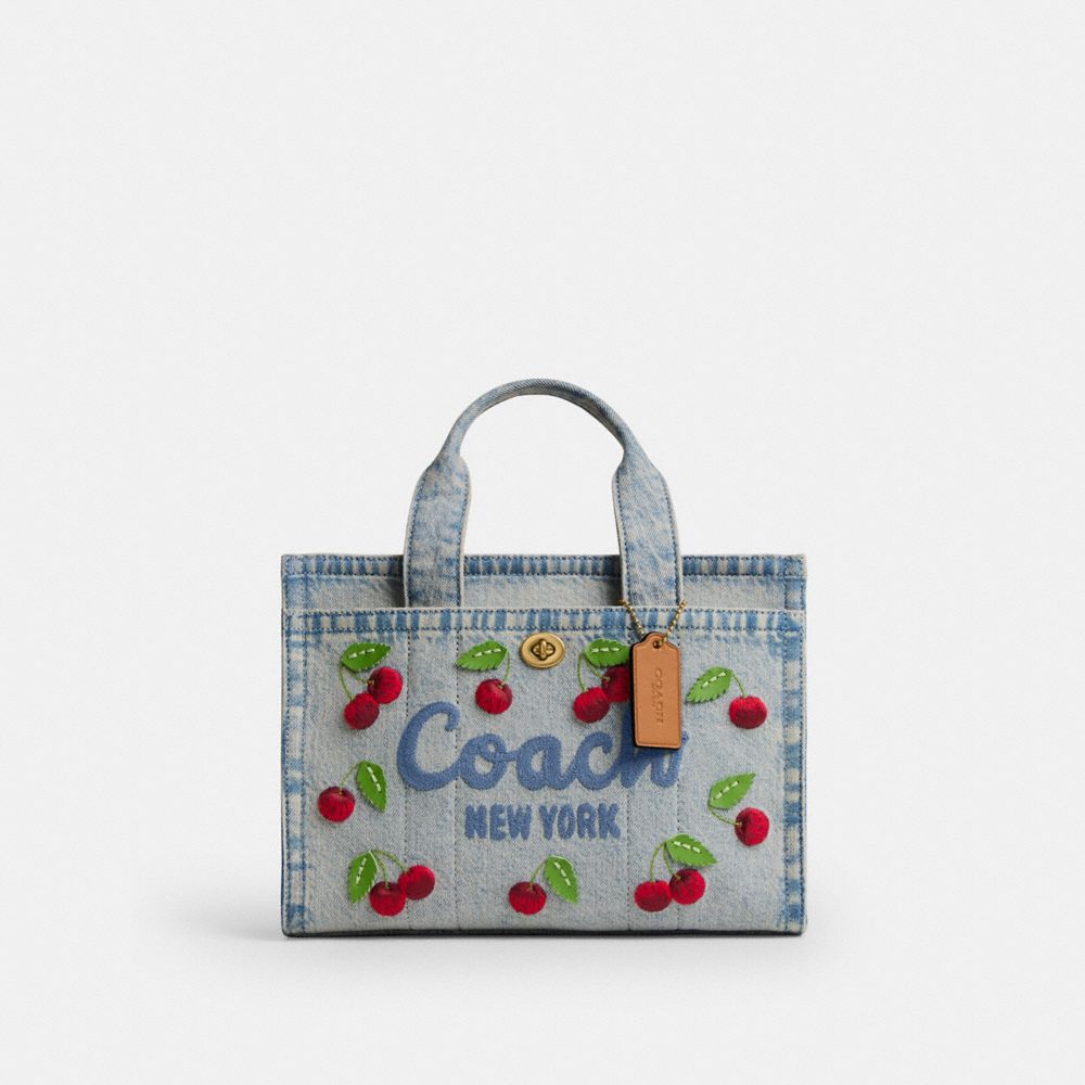 COACH&reg;,Cargo Tote Bag 26 With Cherry Embroidery,,Front View