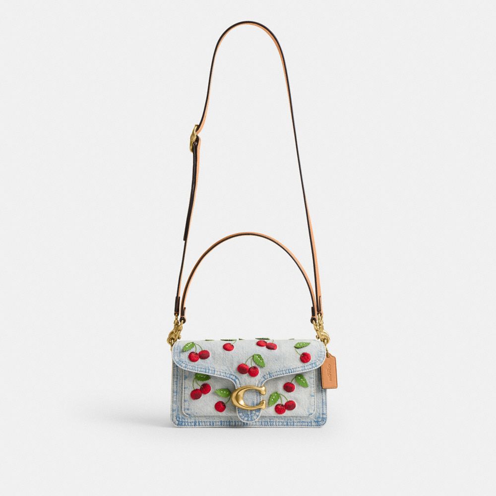 TABBY SHOULDER BAG 26 WITH CHERRY EMBROIDERY
