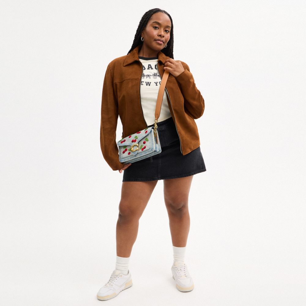 TABBY SHOULDER BAG 26 WITH CHERRY EMBROIDERY