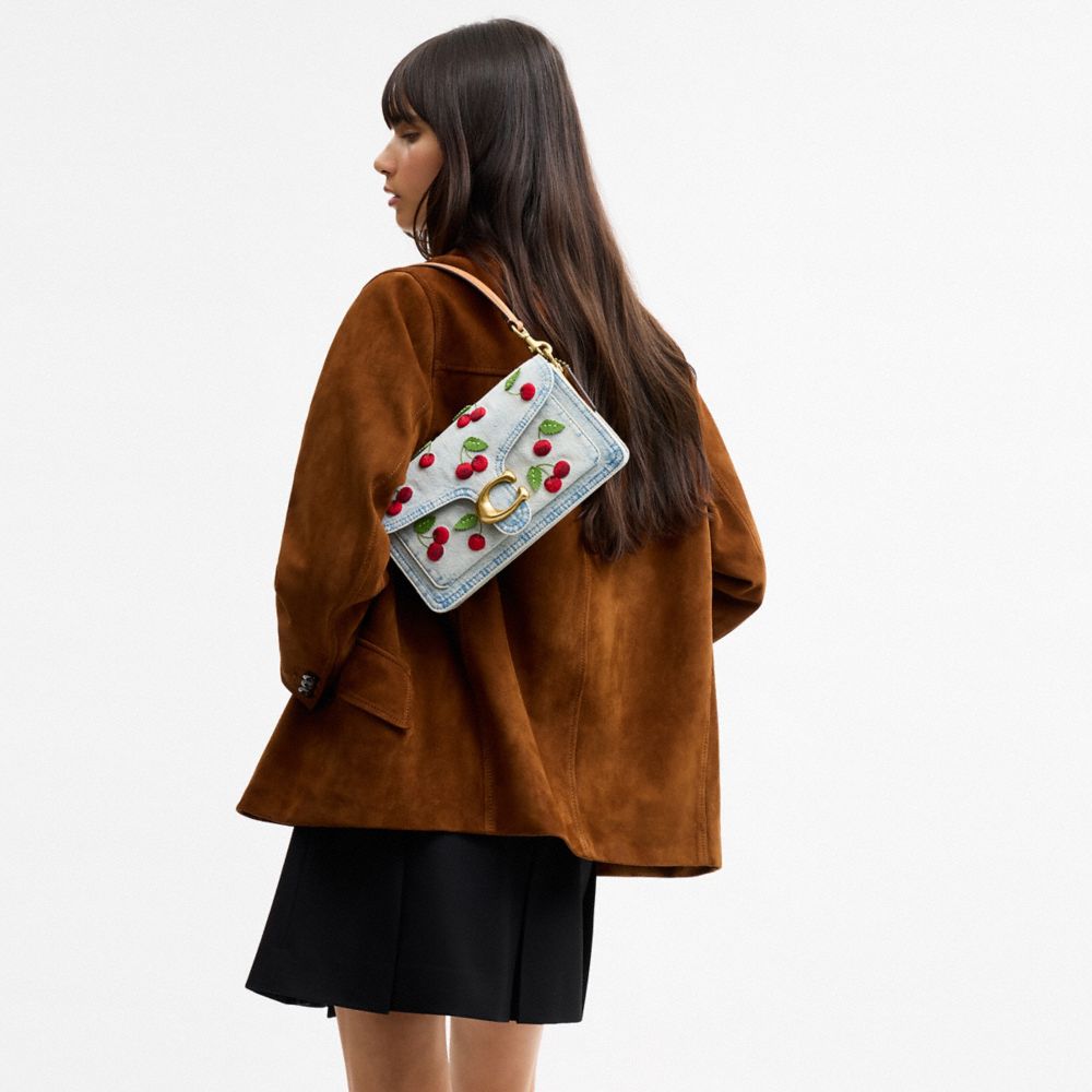 TABBY SHOULDER BAG 26 WITH CHERRY EMBROIDERY
