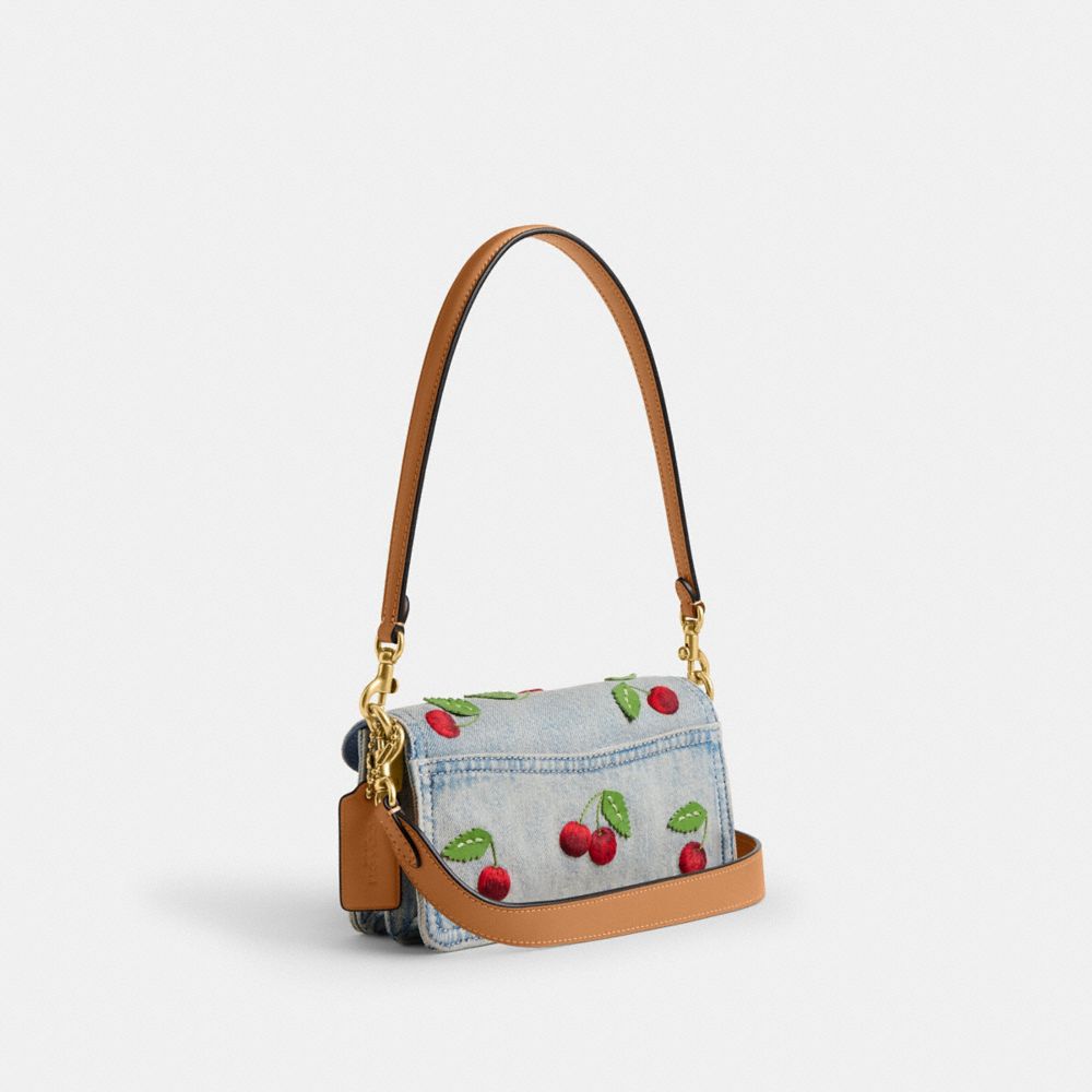 TABBY SHOULDER BAG 20 WITH CHERRY EMBROIDERY