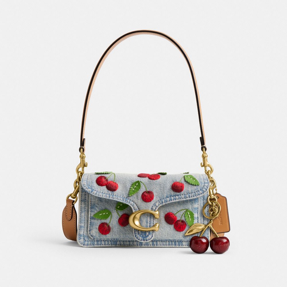 TABBY SHOULDER BAG 20 WITH CHERRY EMBROIDERY