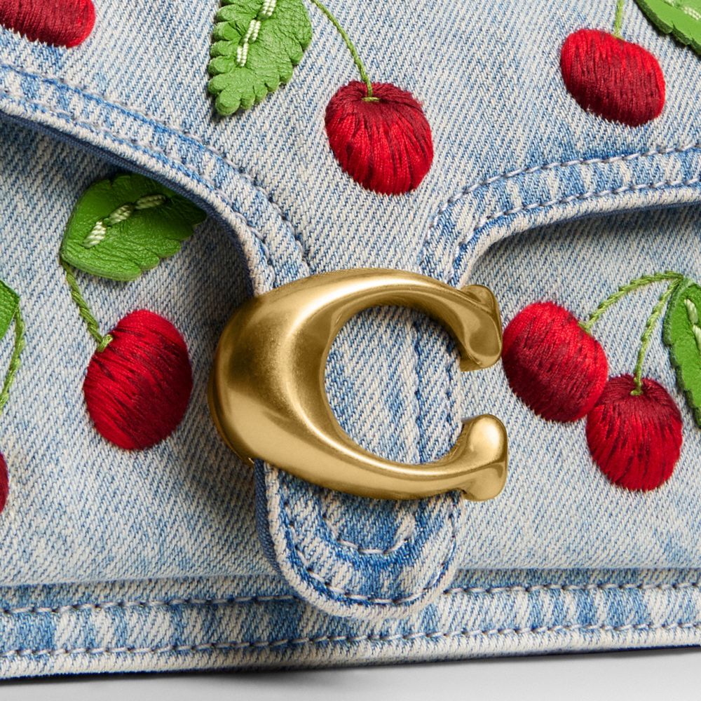 TABBY SHOULDER BAG 20 WITH CHERRY EMBROIDERY