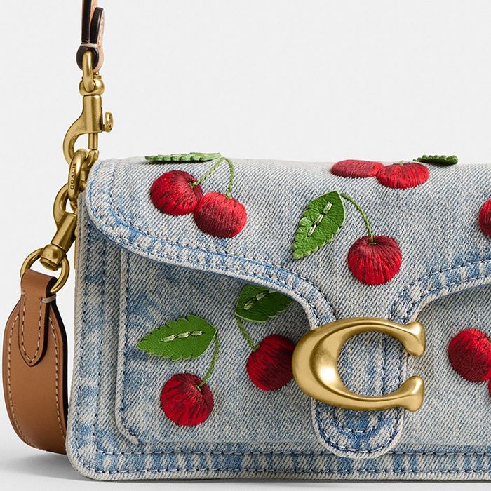 TABBY SHOULDER BAG 20 WITH CHERRY EMBROIDERY