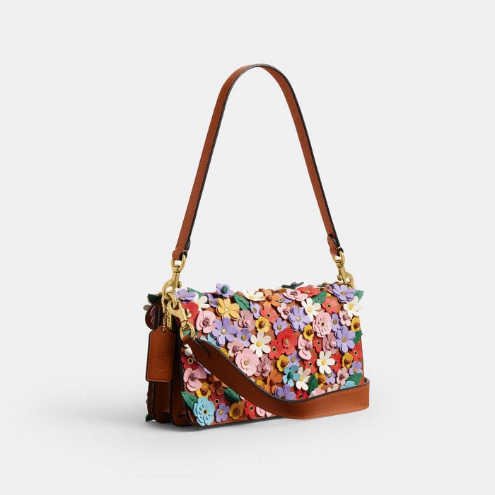 TABBY 花卉嵌花 26 單肩手袋