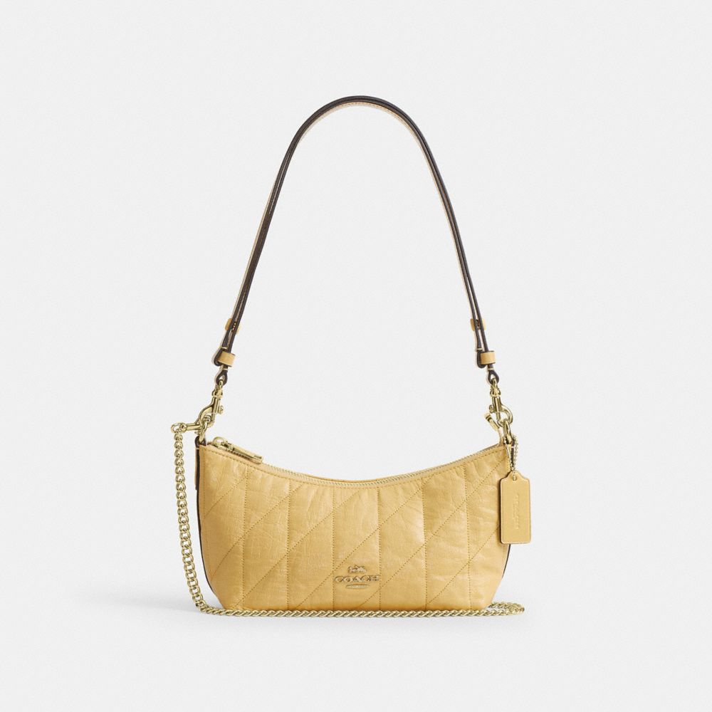 Caitlin Shoulder Bag With Quilting - CDZ88 - Gold/Soft Yellow