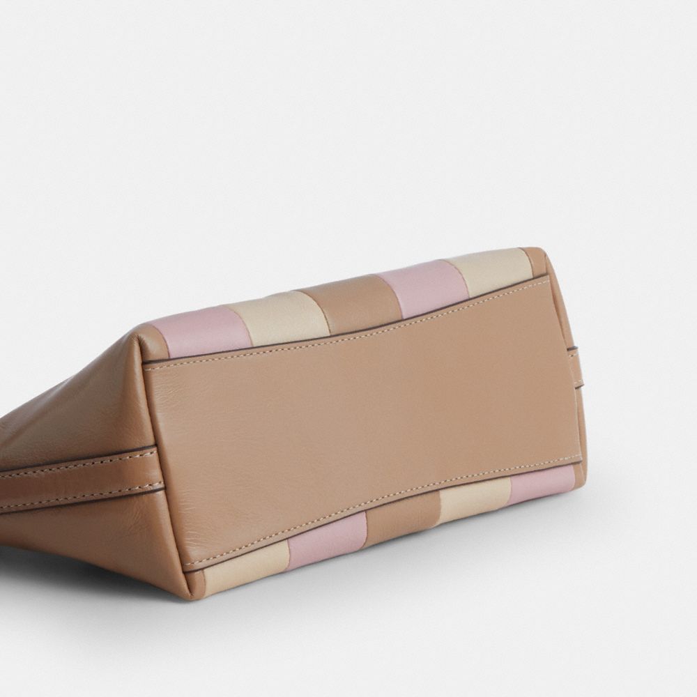 CAITLIN SHOULDER BAG WITH STRIPED PATCHWORK