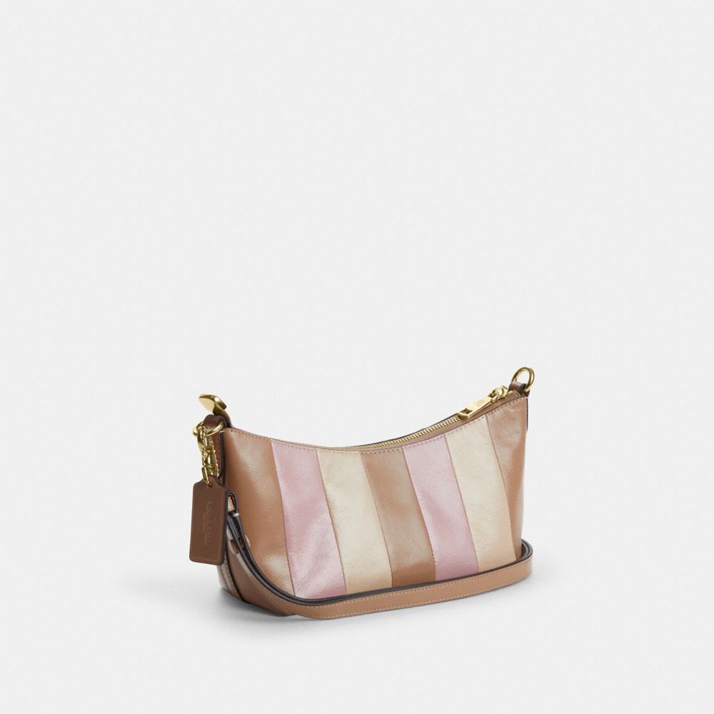 CAITLIN SHOULDER BAG WITH STRIPED PATCHWORK